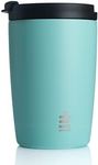 HYDRATE Travel Coffee Mug, Reusable Coffee Cup with Leak-proof Lid, Multiple Colors, Stainless Steel Thermal Mug for Hot and Cold, 340ml Insulated Coffee Mug for Men, Women & Adults (Mint Green)