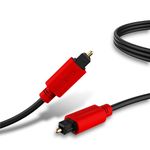 Honeywell Digital Optical Audio Toslink Cable 2 meter, 24K Gold Plated Connectors, PVC Jacketed Copper Wire, Compatible with Home Theatres (7.1), Xbox, PS5, soundbars,Blu-ray players & Gaming Consoles