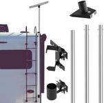 9ft Starlink Standard Dish RV Ladder Mounting Kit - Pure 2-inch Aluminum Pole & Universal RV Ladder Mounting Set with Starlink Gen 3 Adapter Included.