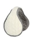 Surblue Unisex Warm Knit Cashmere Winter Pure Color Earmuffs with Fur Earwarmer, Adjustable Wrap