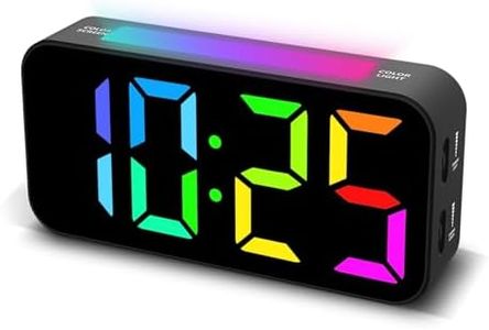 Topski Loud Alarm Clocks for Bedrooms Heavy Sleepers, Digital Clock with Night Light, Large Display, Dual Alarm, Snooze, Dimmable Bedside Alarm Clock for Kids Teens Boys Girls