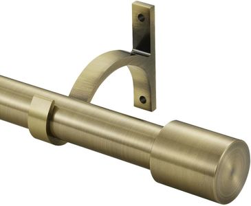 Antique Bronze Curtain Rods for Window 28-121", Splicing Curtain Rods Drapery Rods, Adjustable 1-Inch Thicken Window Treatment Curtain Rods, Telescoping Decorative Curtain Rods with Cap Finials