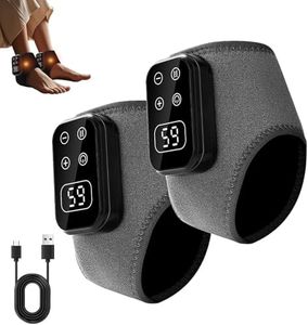 2-Pack Foot Advanced Renew Triple Method Massager, 4-in-1 Heated Foot & Ankle Wrap, Triple Technology Foot Massager Ankle, 5-Speed & 6-Temperature, Portable Foots Renew Massager for Home Travel Use
