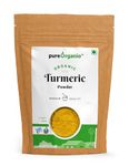 Pure Organio Organic Turmeric Powder, Haldi Powder Organic, Ideal for Eating, Drinking, Cooking - Natural, Fresh Turmeric Root Powder Indian Organic NPOP Certified (350 Gm)