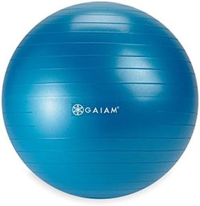 Gaiam Kids Balance Ball - Exercise Stability Yoga Ball, Kids Alternative Flexible Seating for Active Children in Home or Classroom (Satisfaction Guarantee), Blue, 45cm (2.09 Pounds)