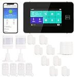 D1D9 House Alarm System Touch Screen Home Anti Burglar Security 18 pcs WiFi APP DIY Wireless GSM