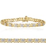 La4ve Diamonds Tennis Bracelets for Women - 1/4 Carat Round-cut Natural Diamond Tennis Bracelets (I-J, I3) in Flash-plated Sterling Silver | Fine Jewelry for Teen Girls | Gift Box Included, 7 Inch,