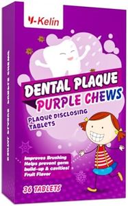 Y-Kelin 36 Tablets Dental Plaque Indicator Dental Plaque Disclosing Tablets for Kids or Adults,Develop Good Brushing Habits