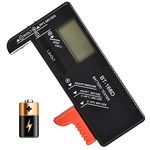 Vsiki LCD Battery Tester Universal Digital Battery Tester Volt Checker BT-168D Battery Tester for AA AAA C D 18650 9V 3.7V 1.5V Button Batteries