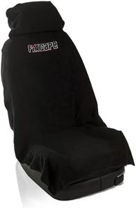 fixcape Autositzbezüge universal als Überwurf aus Baumwolle, Autositzbezug Schonbezug Sitzbezug für das Auto, Sitzbezüge Autositz, Werkstattschonbezug Vordersitze, Schwarz