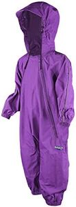 Splashy Waterproof One Piece Rainsuits and MudStopper Coveralls for Kids (5 Years, Purple)