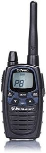 Midland G7 Pro C1090.14, Two-Way-Funkgerät Walkie Talkie, Dual Band 16 PMR446 Kanäle und 69 LPD, 4 wiederaufladbare Batterien, Gürtelclip, 1 Funkgerät, Schwarz