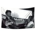 AKIY Rapper Tapestry Flag 3x5Feet Wall Hanging Tapestry Resistance Fading Wall Banner for Fraternities Man Cave Room Decor College Part