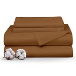 1000 Thread Count 100% Egyptian Cotton Sheets Set King Size Bed Sheet 4 Piece bed sheet Sets Long Staple 16 Inches Deep Pocket All Season Bedding Super Soft Breathable Sateen Finish - Taupe