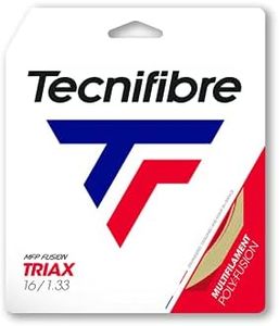 Tecnifibre Triax Tennis String, Natural, 1.33 mm Gauge