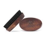 CASTO Beard Brush made with Sheesham Wood with Firm Bristles to Tame and Soften Your Facial Hair