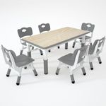 LulliSpace Kids Table and 6 Chairs 
