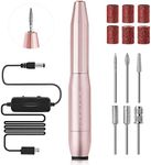 Makartt Portable Nail Drill Machine 20000RPM Electric Nail File Eirenee Professional E Filer Manicure Tool Set with 6pcs Nail Drill Bits for Acrylic Nails Gel Polish Removing, Nail Tech Home DIY Use