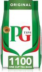 PG Tips Original | Black Tea Bags Bulk | One Cup | Refreshing & Flavourful | Ideal For Office Catering | 1100 Plant Based Biodegradable Teabags