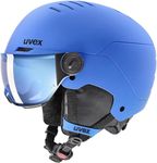 uvex Rocket jr Visor - Ski Helmet for Kids - Visor - Individual Fit - Blue Matt - 54-58 cm