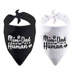 2 Pack Pregnancy Announcement Dog Bandana Mom and Dad are Getting Me a Human Dog Bandana (Getting Me a Human)