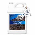 Wet Look Natural Stone Sealer From Black Diamond Stoneworks Provides Durable Gloss and Protection to: Slate, Stone, Concrete, Brick, Block, Sandstone, Driveways, Garage Floors. Interior or Exterior. 3.78L