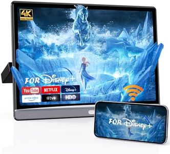 13.3" Car TV for Back Seat, 4K Android Headrest Monitor for Car, 4G+64G Portable Rear Entertainment System, Support Phone Wireless Mirror Link Touch Screen, with WiFi/HDMI/USB/Video Player