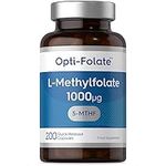 L-Methylfolate 1000ug | 200 Capsules | 5-MTHF Folate Supplement | Active Form of Folic Acid | by Opti-Folate