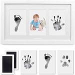 PewinGo Baby Handprint and Footprint Kit, Baby Framed Photo Kit with 100% Clean-Touch Ink Pad for Newborn Baby, Perfect baby gift