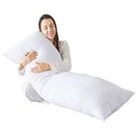 Adam Home Premium Hollowfiber Filled Bolster Pillow (Double 4FT 6 Inch) Full Body Orthopedic Long Pillow for Side Sleeper, Back, Neck, Maternity Support Pregnancy Pillow