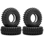 OGRC 1.0 Crawler Tires Super Soft and Sticky with Dual Stage Foam 1.0 RC Tires for SCX24 Gladiator Bronco C10 JLU Deadbolt B17 FCX24 - A/T Pro