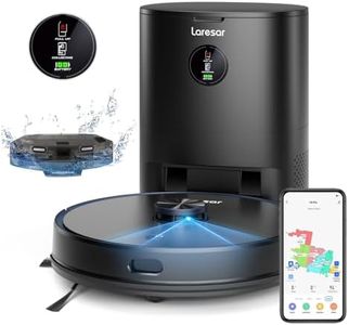 Laresar Robot Vacuum Cleaner with Mop,3500Pa Robotic Vacuum with 3.5L Self Emptying Station,Works with Alexa,Editable Map,Lidar Navigation,3 In 1,Robot Hoover for Pet Hair,Smart App Control(L6 Pro)