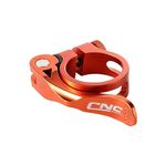 Bicycle Seat Post Clamp,31.8mm 34.9mm Mountain Bike Seatpost Clamp Adjustable Aluminium Alloy Bike Seat Tube Clamp Quick Release(orange,34.9mm)