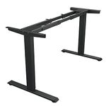 TOPSKY Dual Motor Electric Adjustable Standing Computer Desk for Home and Office (Black)