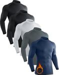 5 Pack Men's Thermal Turtle Mock Ne