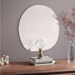 Navaris Frameless Wall Mirror - Irregular Shape Hanging Wall Mounted Mirror - Funky Puddle Modern Design for Bathroom Hall Living Room Bedroom - 50 x 50 cm