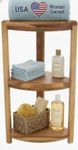 EcoDecors 3-Tier Shelf Waterproof Teak Wood Shower Shelf for Inside Shower Provides Storage, and Organization for Bathroom Accessories