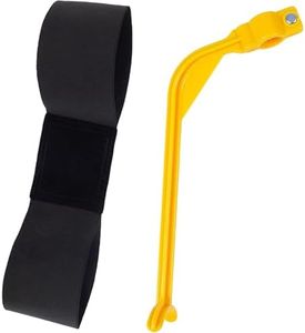 Amy Sport Golf Swing Training Aid Wrist Hinge Adjustable Arm Band with Hanger Smartball Connection Band for Correction, Men Women Ball Between Arms Practice Tool (Black Arm Band+Yellow Trainer)