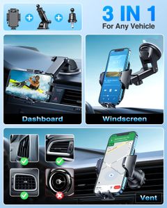 VANMASS Car Phone Holder – Universal Dashboard & Windshield Mount