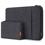 Inateck 360° Protection 16 Inch laptop Case Sleeve Compatible with 16 MacBook Pro M3/M2/M1 Pro/Max A2991/A2780/A2485/A2141 2023-2021, 15 MacBook Pro 2013-2015, XPS 15, BlackGrey