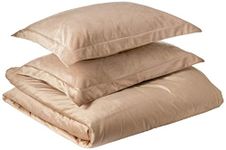 Tribeca Living VENICEDUVET Venice Velvet Oversized Solid Duvet Set, Queen, Taupe