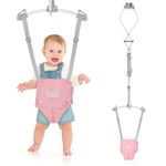 FUNLIO Baby Door Jumper for 6-24 Months (with Door Clamp), Baby Jumper Doorway with Strong Spring & Adjustable Strap, Portable Infant Door Bouncer, Bearing 40 Lbs, CPC & CE Certified-Pink