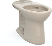 TOTO Drake Elongated Universal Height TORNADO FLUSH Toilet Bowl with CEFIONTECT, Bone - C776CEFG#03