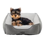 Dog beds for Small Dogs，Small cat Bed,Dog Bed for Crate,Puppy Bed,Comfy Durable Pet Beds with Reversible&Washable Cushion，Dog beds & Furniture，Grey Dog cot ，Dog Sofa