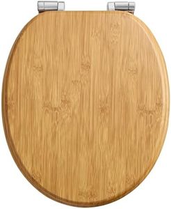 Pipishell abattant wc bois en forme de O avec mécanisme de fermeture douce et charnières métalliques lisses, abattant toilette wc à fermeture lente en MDF de haute qualité