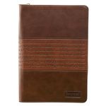 Journal Classic Zip Brown Two-tone Strong & Courageous