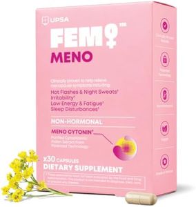 FEM Meno Menopause Supplements for Women - Non-Hormonal Menopause Relief for Hot Flashes & Night Sweats - Hormone Balance Support for Sleep, Mood & Energy - 30 Capsules