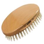 Kent Mg3 Oval Beechwood Black Pure Bristle Luxury Military Brush For Fine & Thinning Hair