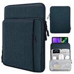 TiMOVO 9-11 Inch Tablet Sleeve for iPad Air 11 Inch 2024, iPad Pro 11 Inch 2024, iPad 10.2 2021-2019, iPad 10th 10.9 2022, iPad Air 5/4, Galaxy Tab A8 10.5/S8 11", Protective Bag with Pockets, Indigo