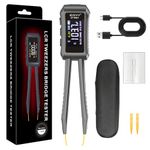 LCR Meter, ZOYI 10KHz LCR Meter Tweezer with 0.5% Accuracy, Digital Multimeter Tester with OLED Display, Tester for SMD, ESR, Resistor, Capacitor, Inductance, Voltage, Frequency, Diode
